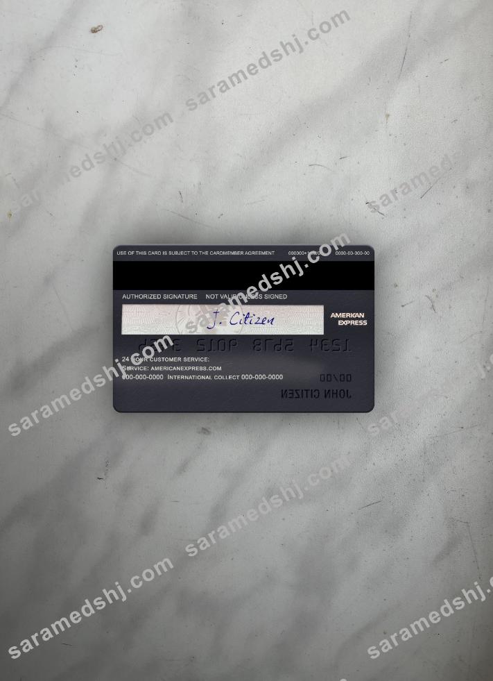 USA JP Morgan Chase bank AMEX black card photolook back